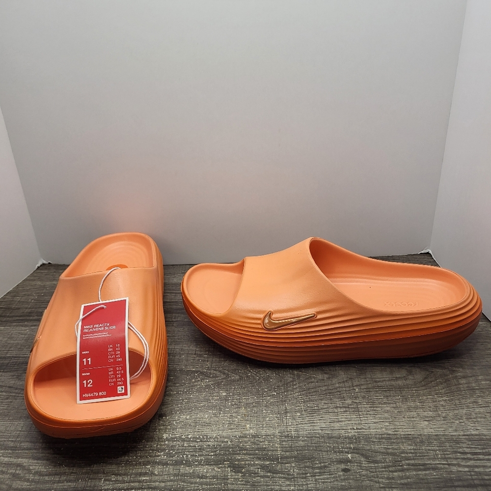 Nike ReactX Rejuven8 Slides Shoes Marakesh Orange HV4479-800 New Men Size 11 New